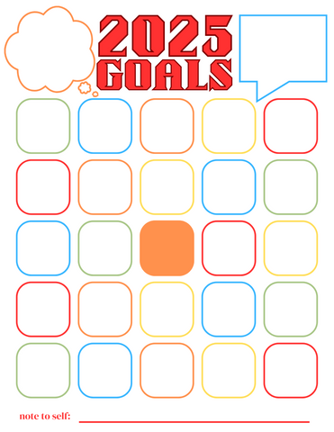 2025 Goals Bingo Card - DIGITAL DOWNLOAD