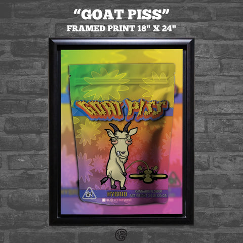 "Goat Piss" 18" x 24" framed print