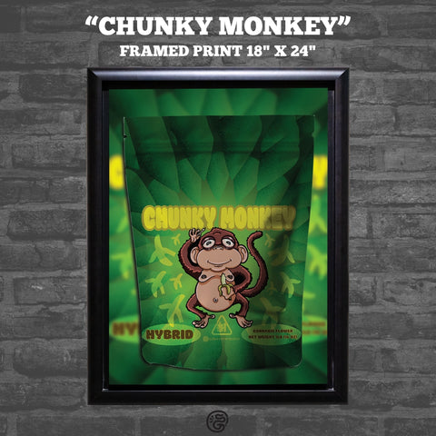 "Chunky Monkey" 18" x 24" framed print