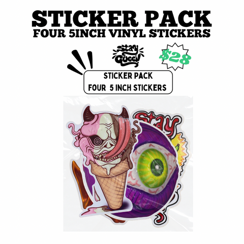 STICKER PACK (Four 5inch Stickers)