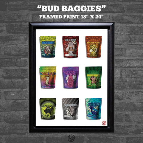 "Bud Baggies" 18" x 24" framed print