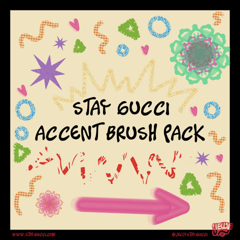 Stay Gucci Accent Brush Pack for Procreate